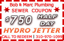 Backed-Up Drain half day jetter for Clogged Drain Mainline Residencial-Stoppage and Stopped Up Drain Sewer-Drain Service Carson, CA